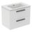 Ideal Standard i.life B Wall Hung Vanity Unit with Black Handles & Basin Matt White 800mm x 505mm x 630mm