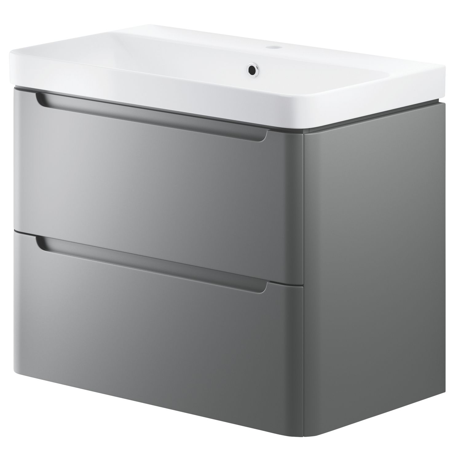 Wall-Hung Vanity Unit & Basin Matt Grey 805mm x 460mm x 662mm (985PJ)