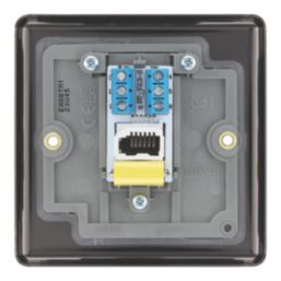 LAP  1-Gang Master Telephone Socket Antique Brass with Colour-Matched Inserts