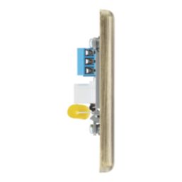 LAP  1-Gang Master Telephone Socket Antique Brass with Colour-Matched Inserts