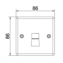 LAP  1-Gang Master Telephone Socket Antique Brass with Colour-Matched Inserts