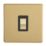 Contactum Lyric 20A 1-Gang DP Control Switch Brushed Brass  with Black Inserts