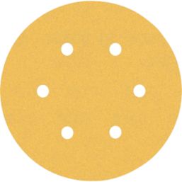 Bosch Expert C470 120 Grit 6-Hole Punched Wood Sanding Discs 150mm 50 Pack