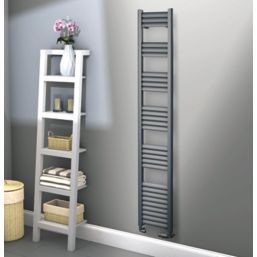 Towelrads 1800mm x 300mm 1692BTU Black Flat Designer Towel Radiator
