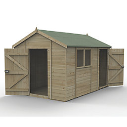 Forest Timberdale 8' 6" x 12' (Nominal) Reverse Apex Tongue & Groove Timber Shed with Base