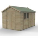 Forest Timberdale 8' 6" x 12' (Nominal) Reverse Apex Tongue & Groove Timber Shed with Base