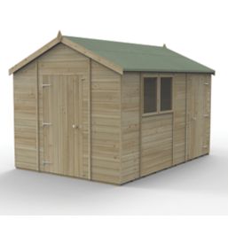 Forest Timberdale 8' 6" x 12' (Nominal) Reverse Apex Tongue & Groove Timber Shed with Base