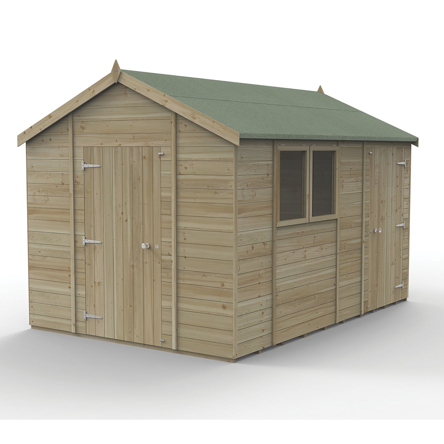 Forest Timberdale 8' 6" x 12' (Nominal) Reverse Apex Tongue & Groove Timber Shed with Base (985TF)