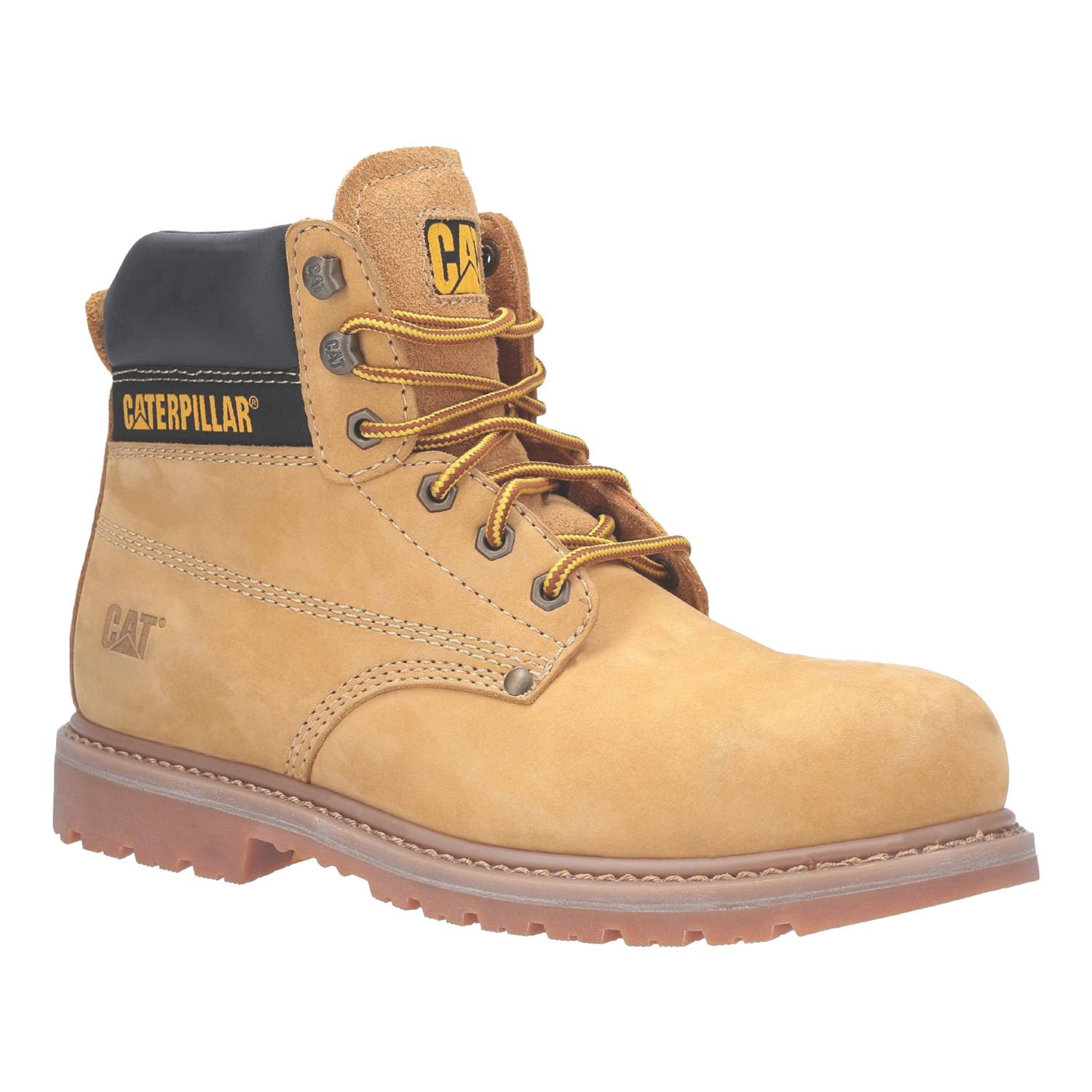 CAT Powerplant GYW Size 12 Honey Steel Toe Cap Safety Boots (985XK)
