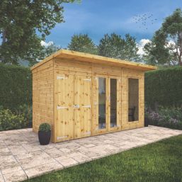 Mercia Maine 11' 6" x 6' (Nominal) Pent Tongue & Groove Timber Summerhouse & Shed