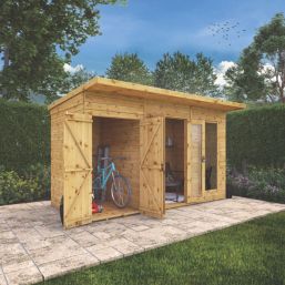 Mercia Maine 11' 6" x 6' (Nominal) Pent Tongue & Groove Timber Summerhouse & Shed