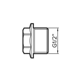 Flomasta Male Flanged Plug 1/2" x
