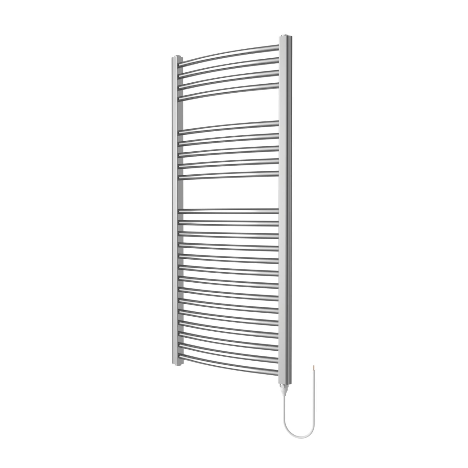 Flomasta 1100mm x 500mm 853BTU Chrome Curved Electric Towel Radiator (9864D)