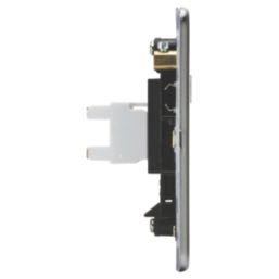 Knightsbridge SFC6BC 1-Gang RJ45 Brushed Chrome with Colour-Matched Inserts