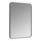 Miami Plain Bathroom Mirror Matt Black  600mm x 20mm x 800mm