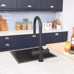 ETAL Cygne Pull-Out Style 3-in-1 Instant Boiling Water Kitchen Tap Matt Black