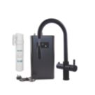 ETAL Cygne Pull-Out Style 3-in-1 Instant Boiling Water Kitchen Tap Matt Black