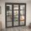 Green & Taylor  3-Door 1-Clear Light Primed Black Wooden Shaker Internal Bi-Fold Door 2060mm x 1794mm