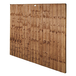 Forest Vertical Board Closeboard  Garden Fencing Panel Dark Brown 6' x 5' Pack of 3