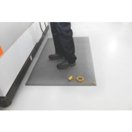 COBA COBAstat Anti-Fatigue Floor Mat Grey 1.5m x 0.9m x 9mm