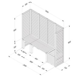 Forest V2 7' x 1' 6" (Nominal) Garden Modular Set 9 Pieces