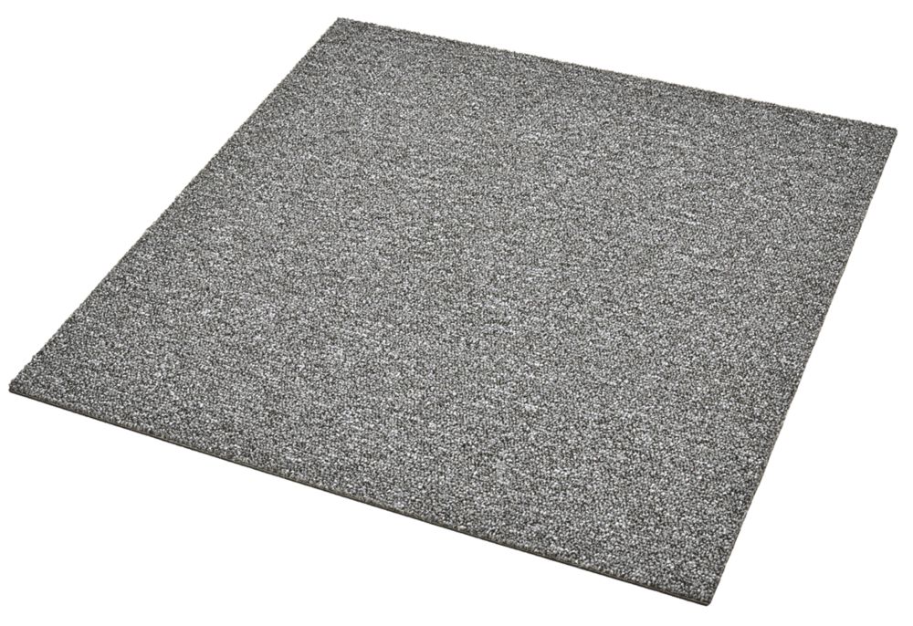 Contract Flint Grey Carpet Tiles 500 x 500mm 20 Pack - Screwfix