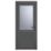 Crystal  1-Panel 1-Obscure Light Left-Handed Anthracite Grey uPVC Back Door 2090mm x 890mm