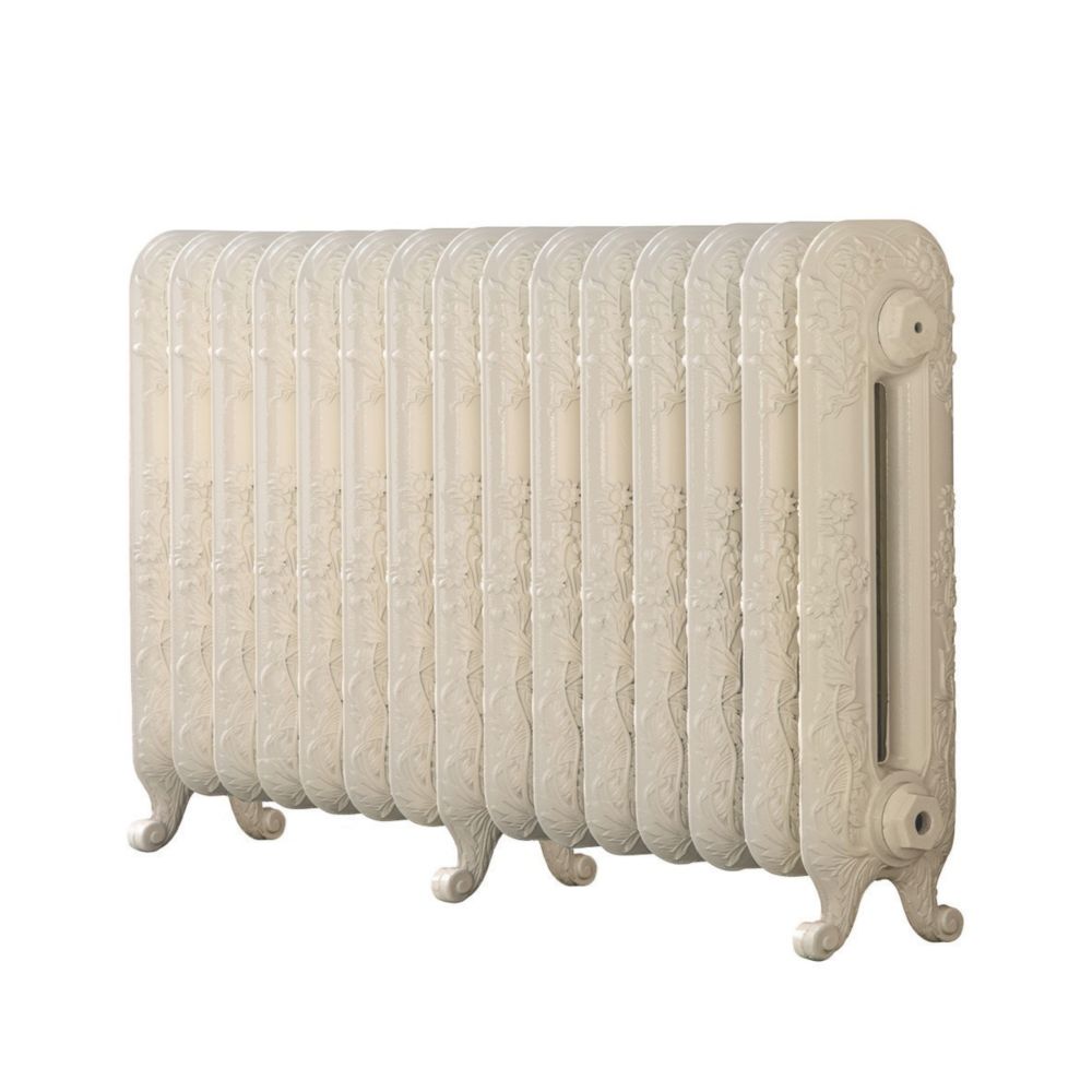 Arroll 597mm x 1009mm 5325BTU Cream Cast Iron 2 Column Radiator Screwfix