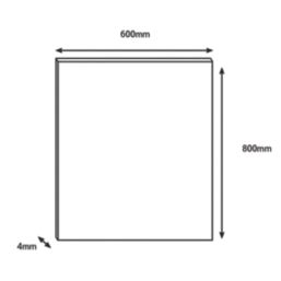Wilsonart Florence Black & White Splashback 600mm x 800mm x 4mm
