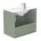 Newland  Double Door Wall-Mounted Vanity Unit with Basin Matt Sage Green 600mm x 370mm x 540mm