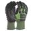 UCI Hantex INF-C5 Colour Coded Impact & Cut Resistant Gloves Green/Black  Large