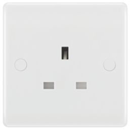 British General 800 Series 13A 1-Gang Unswitched Socket White