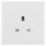 British General 800 Series 13A 1-Gang Unswitched Socket White