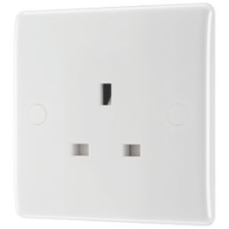 British General 800 Series 13A 1-Gang Unswitched Socket White