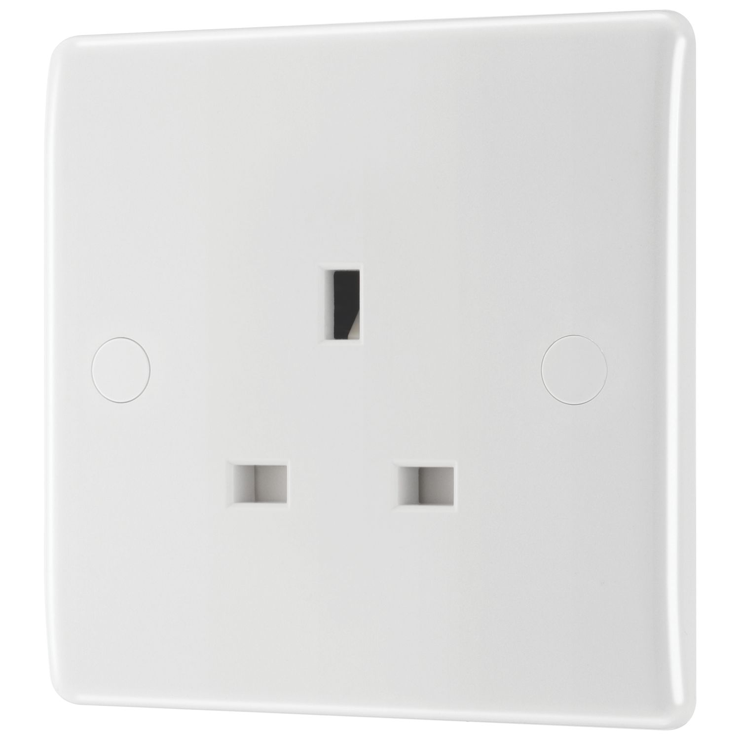 British General 800 Series 13A 1-Gang Unswitched Socket White (986XF)