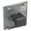 British General  Single Modular HDMI Outlet Grey with Black Inserts