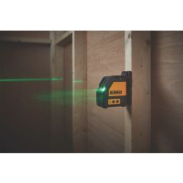 Dewalt DW088CG-XJ Green Beam Cross Line Laser with Carry Case, Yellow/Black