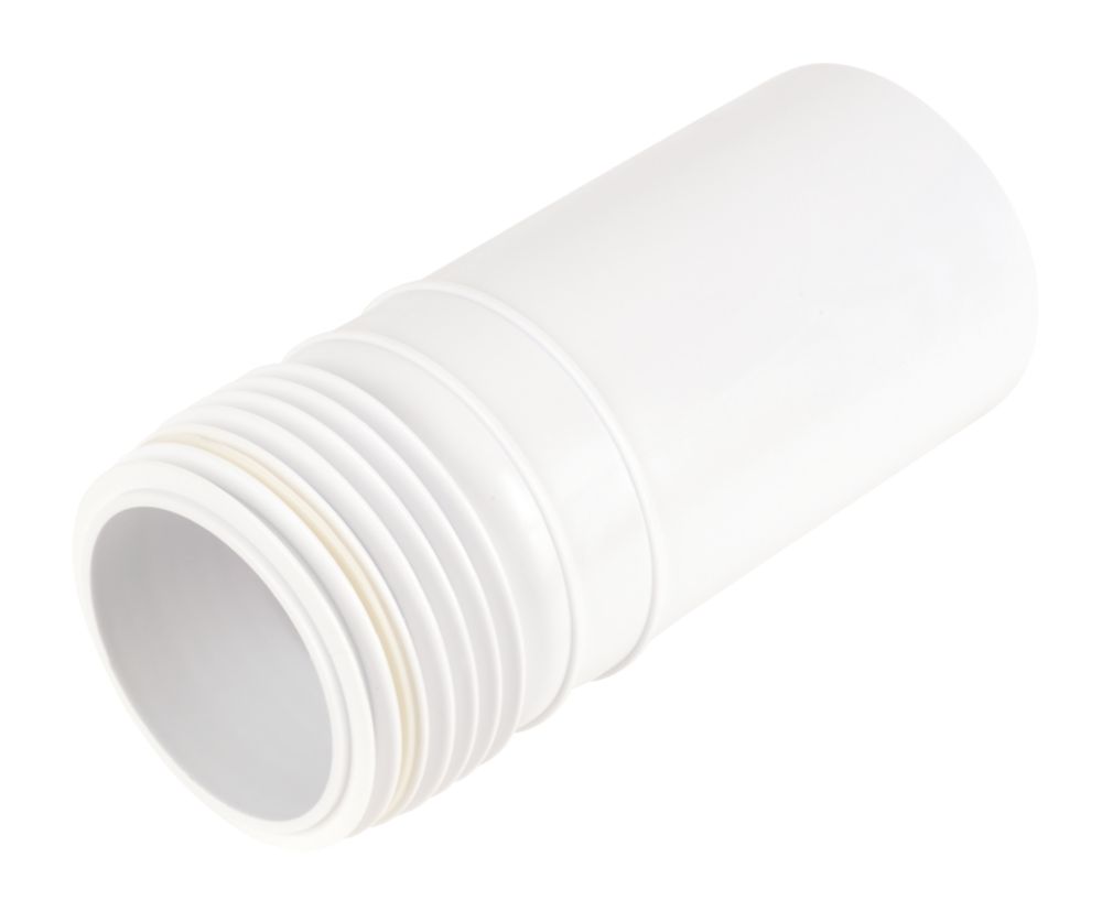 McAlpine MACFIT Rigid Straight Pan Connector Extension Piece White 250mm
