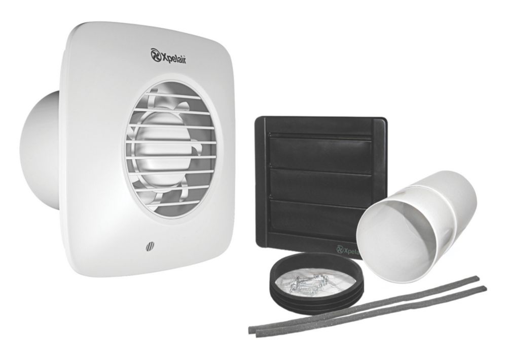 Xpelair DX100S 100mm (4") Axial Bathroom Extractor Fan  White 220-240V