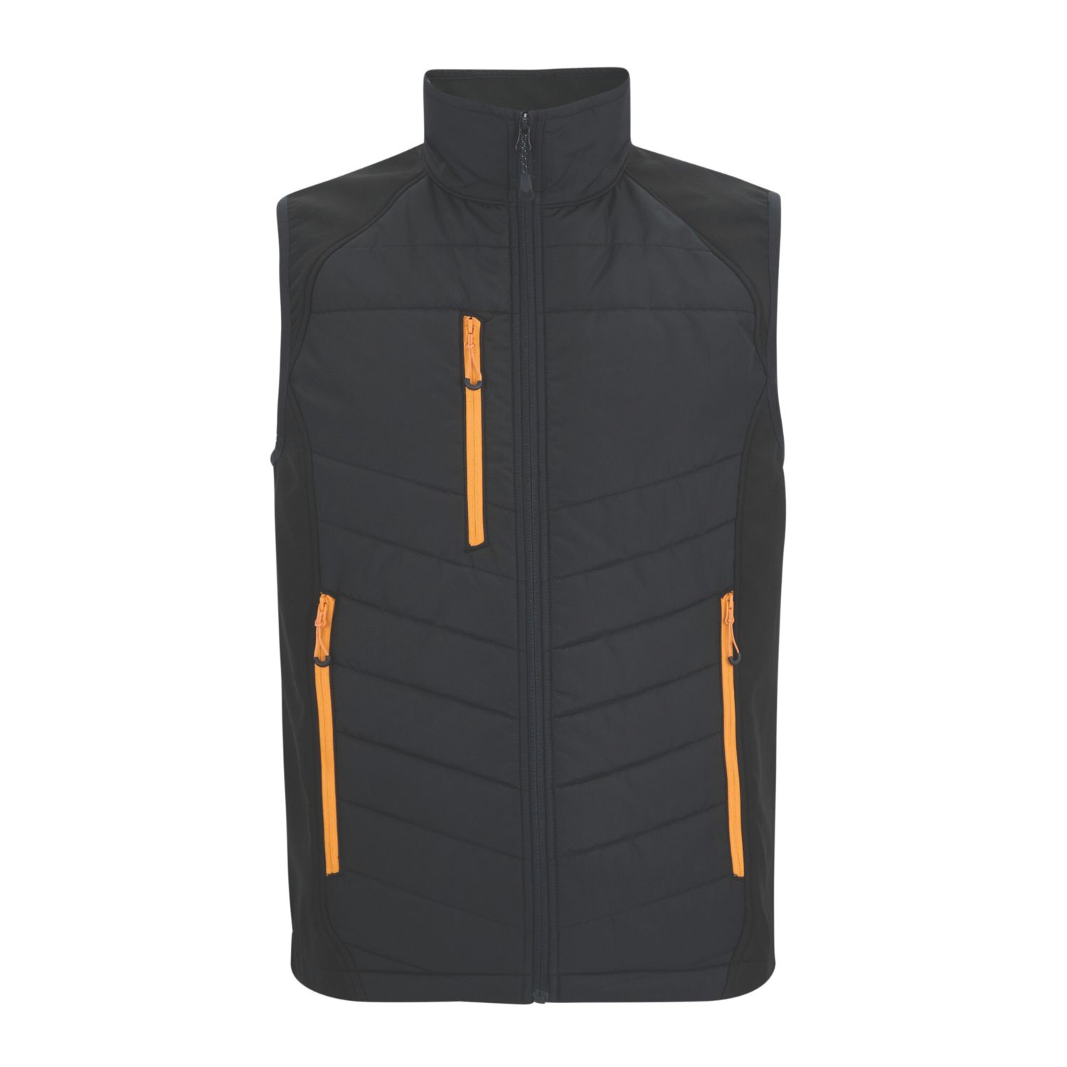 Regatta Pro Universal Bodywarmer Black / Orange Pop Small 40" Chest (987AT)