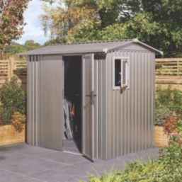 Rowlinson  Brentvale  7' x 5' (Nominal) Apex Metal Shed Grey