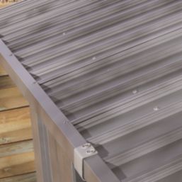 Rowlinson  Brentvale  7' x 5' (Nominal) Apex Metal Shed Grey