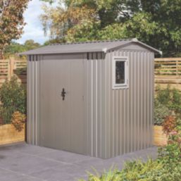 Rowlinson  Brentvale  7' x 5' (Nominal) Apex Metal Shed Grey