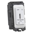Knightsbridge Key Operated 10A Grid 3-Pole Fan Isolator Switch White