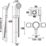 Bristan Onza HP/Combi Flexible Exposed Chrome-Plated Thermostatic Shower Valve with Riser Kit