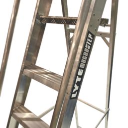 Lyte Aluminium 2.43m 7 Step Platform Step Ladder With Handrail