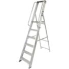 Lyte Aluminium 2.10m 7 Step Platform Step Ladder With Handrail