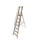 Lyte Aluminium 2.43m 7 Step Platform Step Ladder With Handrail