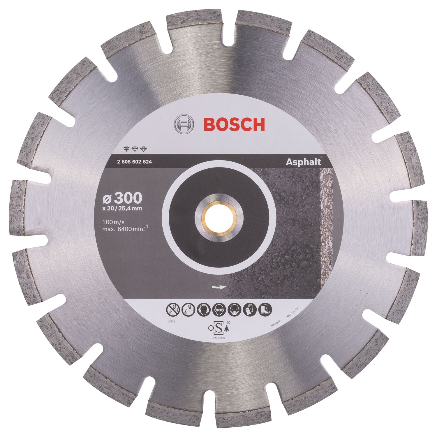 Bosch Asphalt Diamond Cutting Disc 300mm x 25.4mm (987GG)