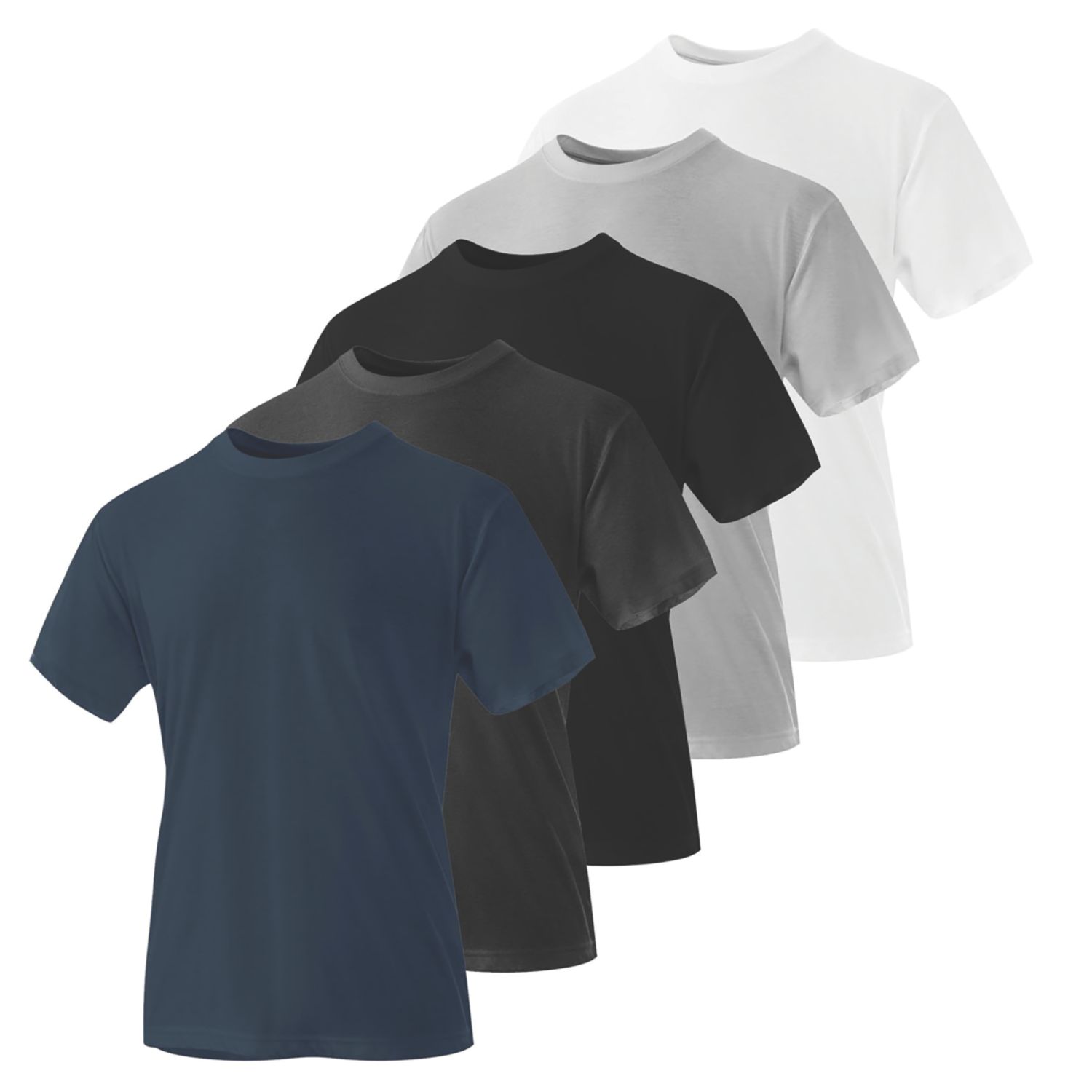 Iron Mountain IMTS238 Short Sleeve T-Shirts Assorted 2X Large 46" Chest 5 Pack (987HU)